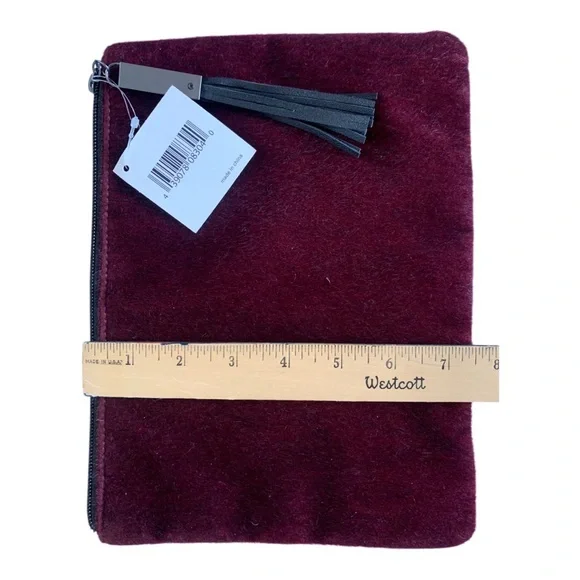 NORDSTRIM BURGANDY VELOUR MAKEUP BAG - Picture 4 of 12